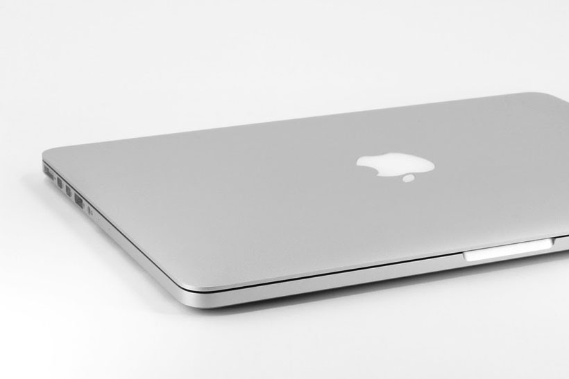 silver Mac laptop